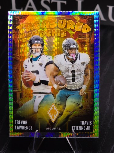 Travis Etienne Jr. / Trevor Lawrence #TT-JAX 2024 Panini Phoenix Treasured Tandems card