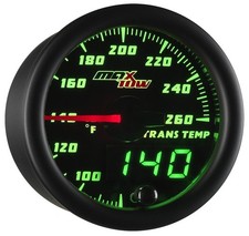 MaxTow Black  Green 260F Transmission Temperature Gauge Kit, 2-1/16" 52mm