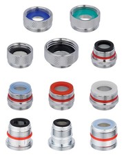 Hibbent 11 Pieces Faucet Adapter Kit, Kitchen Sink Brass Aerator Chrome