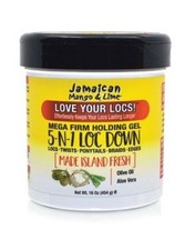 JAMAICAN MANGO 5 IN 1 LOC DOWN MEGA FIRM HOLD/GEL 16oz EA