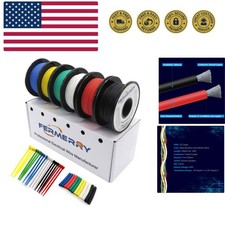 30 AWG Stranded Wire Spool 10ft Each 6 Colors Flexible 30 Gauge Silicone Hook...