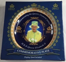 Commemorative Plate Celebrating Queen Elizabeth II Diamond Jubilee 1952-2012 