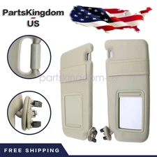 2PCS FOR Toyota Camry 2007-2011 Tan Beige Sun Visor Pair Left Right 2.4 2.5 3.5L