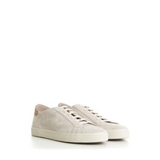 BRUNELLO CUCINELLI 1200 $ Off White Suede Sneakers - Low Top, Lace Up