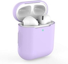 2pc Case Cover Compatible with AirPods 2 1, Silicone Shockproof Case Cover