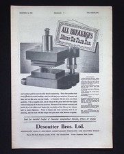Original 1940 Advert – Desoutter Bros. Ltd – All Breakages Must Be Paid For – Th