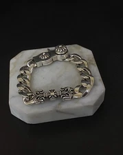 Chrome Hearts Cemetery Link Bracelet 20 CM Floral