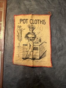 Antique "Pot Cloths" Single Pot Holder  1800's- early 1900's  (B6)