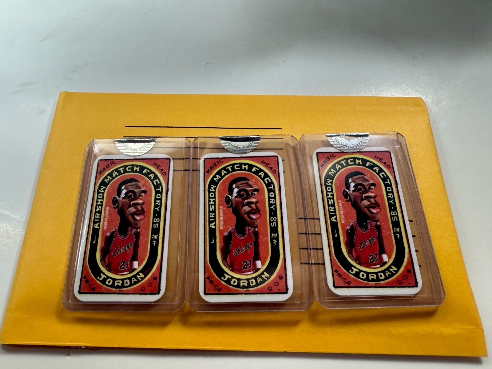 1985 MICHAEL JORDAN ROOKIE  Airshow Matchbox Japan ( 3x Cards Lot) 💎🔥SEALED!!!
