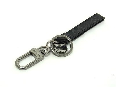 LOUIS VUITTON Monogram Eclipse Porte Dragonne Schlüsselanhänger M61950, schwa...
