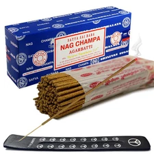 Incense Stick Holder Bundle with Satya Sai Baba Nagchampa 250g Bulk Incense S...