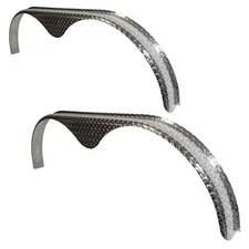 2 Pack - 72x4 Aluminum Treadplate Tandem Axle Teardrop Fender Flares