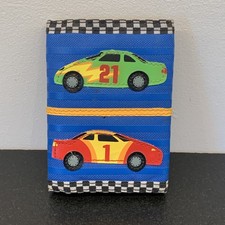 Racecar Wallet Stephen Joseph Blue Boys Toddler Size 5x4 Race Car Kids Billfold