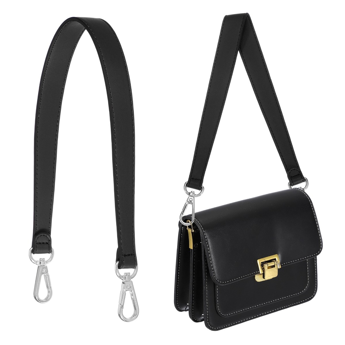 ⭐︎⭐︎⭐︎ Leather Purse Strap Replacement Crossbody 19 Inch Bag Strap Black