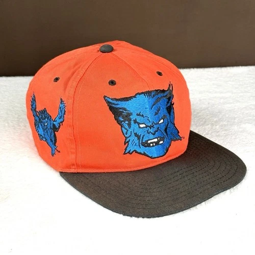 RARE! Vtg 1993 Marvel Comics X-Men Beast American Needle Snapback Cap Hat 90s!