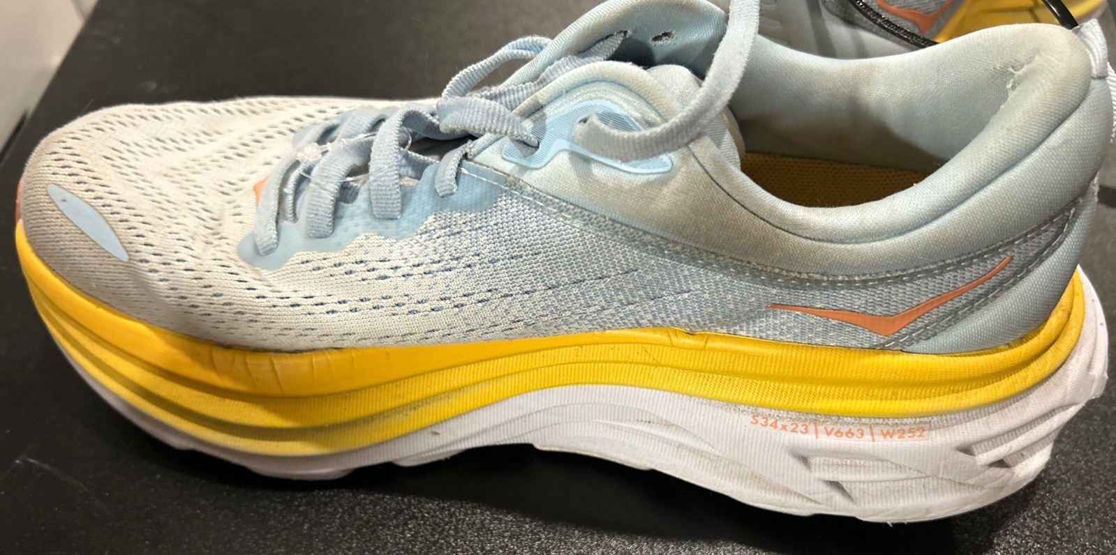 HOKA One One HOKA Bondi 8 Summer Song Blue Yellow Sneakers - Women’s Size 8B thumbnail 5