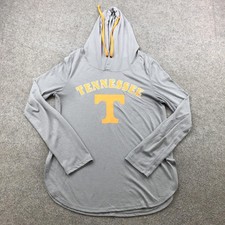 Tennessee Volunteers Shirt Womens Medium Gray Long Sleeve Hooded NCAA Football