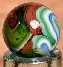 Jabo Fox Fire 2 Run Marble (tipo raramente visto unico, verde, sangue di bue e avventurina)