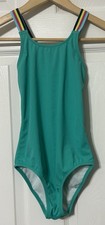 KANU Girl s One Piece Swimsuit Teal Criss Cross Back Size 10