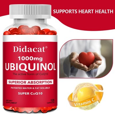 Ubiquinol 1000 Mg Coq10 UnterstüTzt Die Herz Zellgesundheit 30-120 Weichkapseln