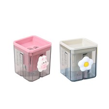 2PCS Pencil Sharpener, Lip Liner Transparent