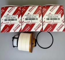 Genuine Toyota 2016 Diesel Fuel Filter Element 23390-0l070 Oem Set 3 Pcs. Genuine Toyota 2016 Diesel Fuel Filter Element 23390-0l070 Oem Set 3 Pcs.