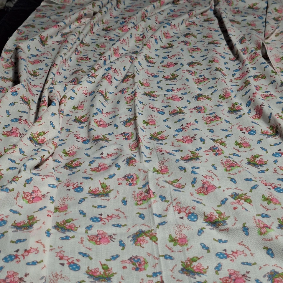 Antigo Novidade Juvenil Lowenstein & Sons Tecido Plisse 2 jardas x 44" Firegard - Imagem 4 de 4