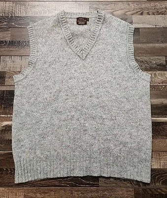 Men s LARGE Gray Vintage Hudson s  The Men s Store  Wool Sweater Vest