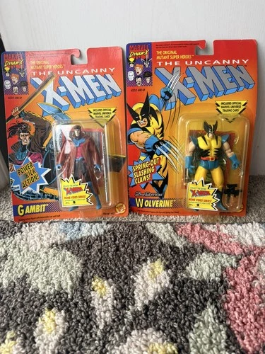 The Uncanny X- Men GAMBIT and Wolverine Figures 1992 ToyBiz Vintage Marvel