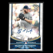 2018 Big League Baseball Rookie Republic Auto #RR-BW Brandon Woodruff RC BREWERS