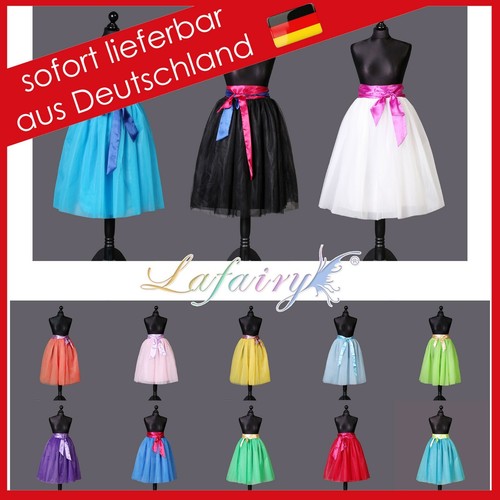 Ballettrock Tüllrock 70cm Tanzrock S-XXXL 5 Lagen wadenlang Tutu 20LF - Bild 3 von 53