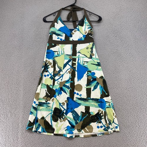 Patagonia Kleid Damen Small Neckholder Iliana Stretch A-Linie V-Ausschnitt Abstrakt Y2K