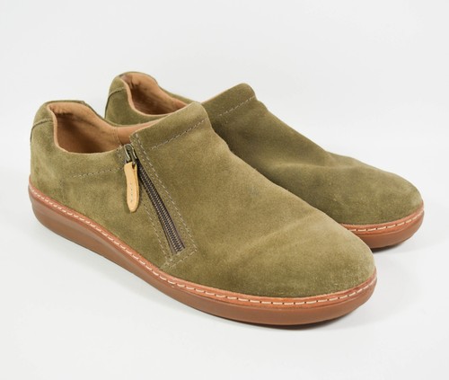 Zapatos Mocasines Clarks Artisan Amberlee Vita Verde Oliva Gamuza Sin Cordones Talla 10W - Imagen 2 de 9
