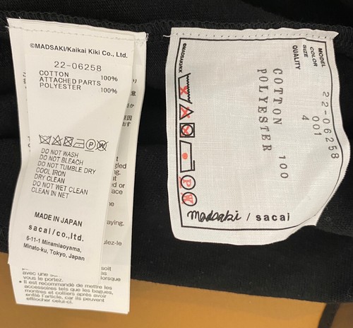 Sacai Madsaki Black Mixed Media Graphic Tee sz 4/LGE Retail $545 - Picture 13 of 16