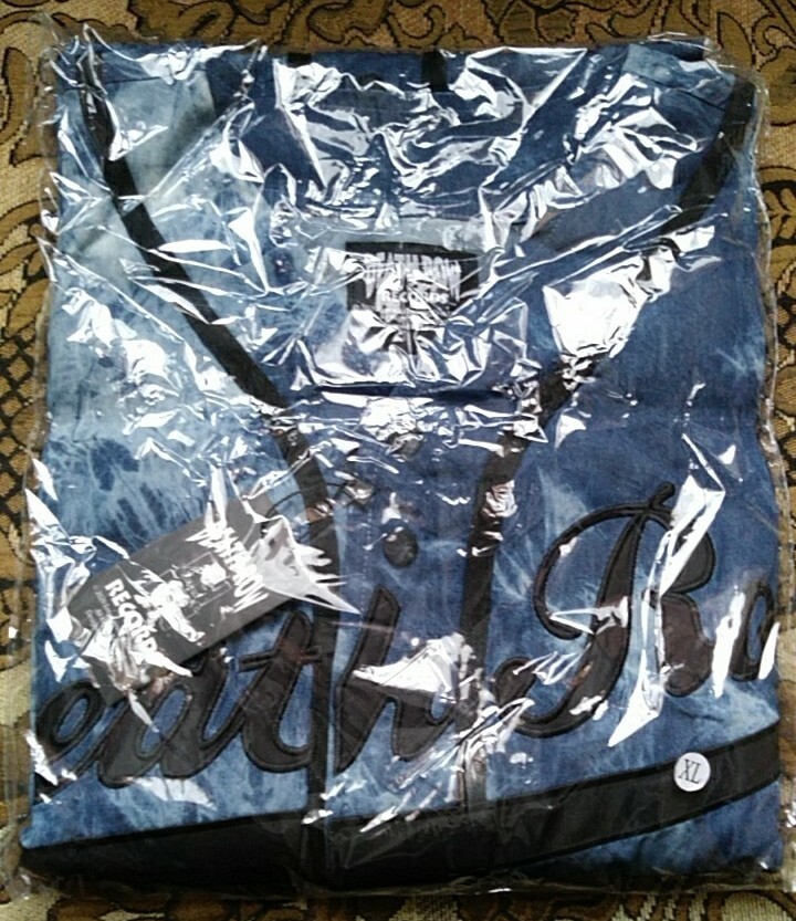 FILA MAGLIA DA BASEBALL UFFICIALE DEATH ROW RECORDS BLU TIE DYE XL NUOVA CON ETICHETTE