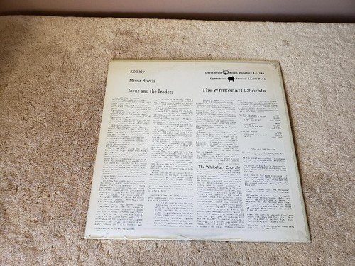 WHIKEHART CHORALE ~ KODALY: MISSA BREVIS/ JESUS & THE TRADERS ~ 1965 ~ LP ~ EX - Picture 2 of 5
