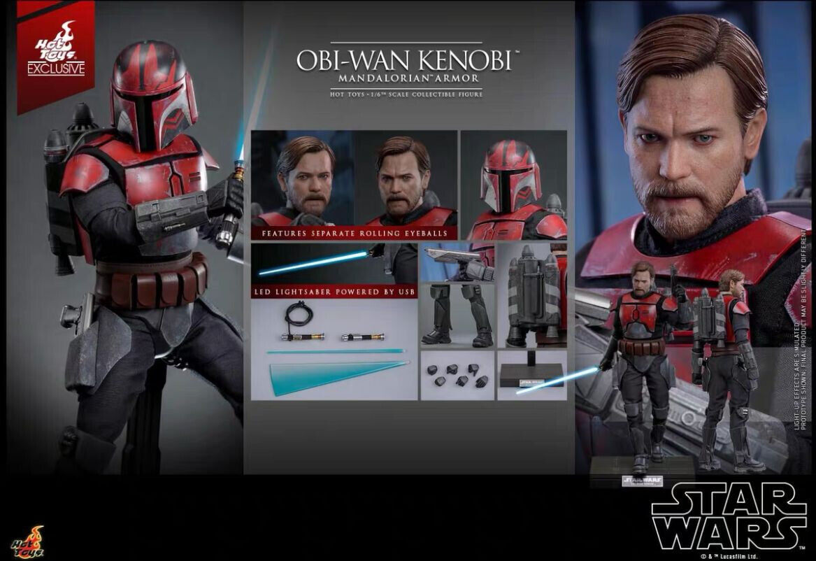 In Stock Hot Toys Star Wars Tms126 Mandalorian Armor 1/6 Obi-Wan