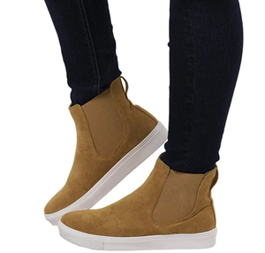 Women's Slip on High Top Flat Casual Fashion Ankle Boot Sneakers | eBay