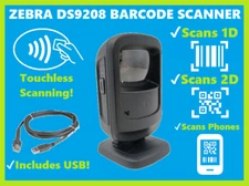 ✅Zebra Symbol DS9208 2D Barcode Scanner with USB Cable for Point of Sale!🔥⭐