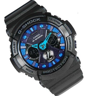 Casio G-Shock GA-200SH-2AER Man IN Black And Blue | eBay