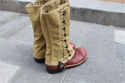 Reproduction WW2 US Leggings Canvas Gaiters Hiking Walking Snake