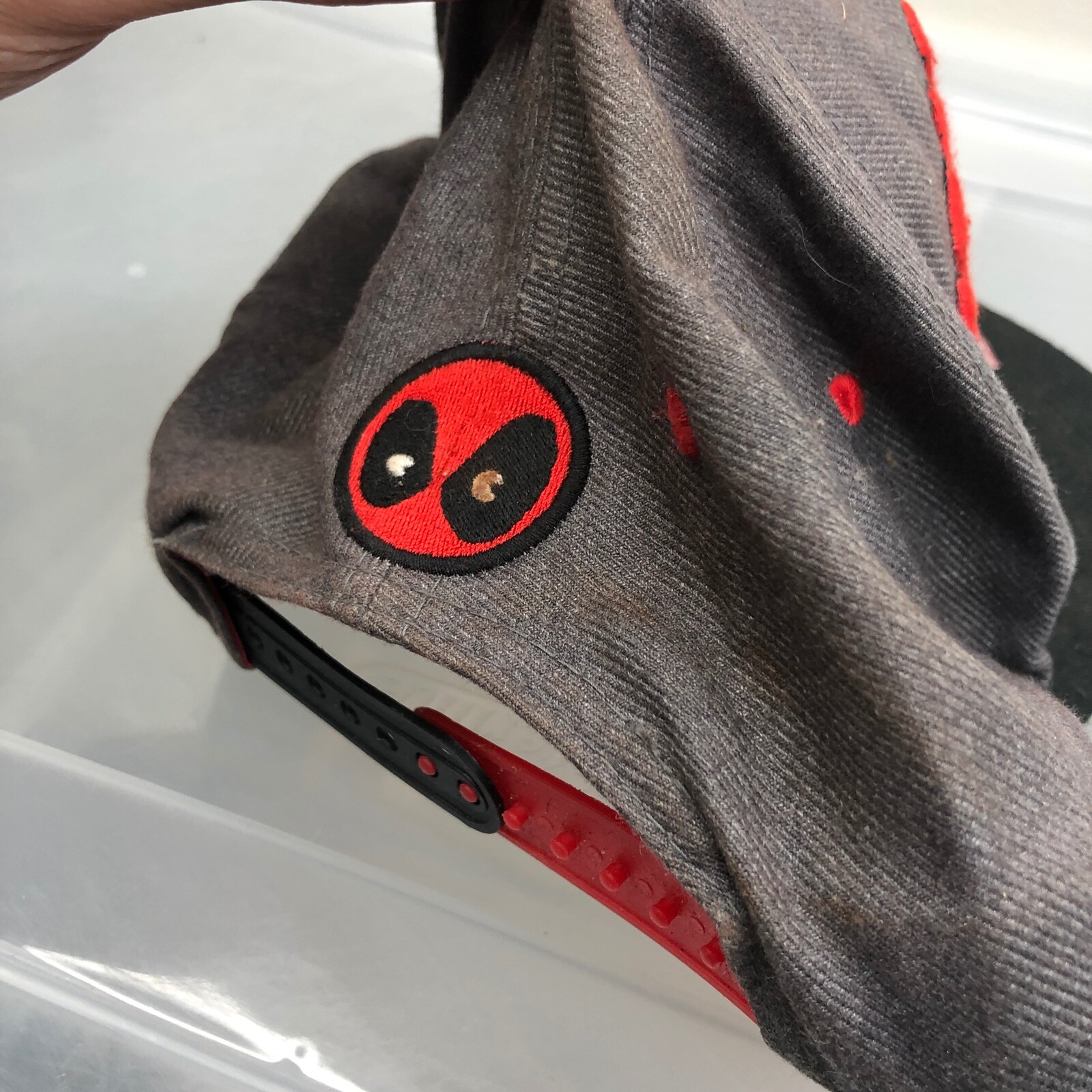 Deadpool Hat Gray Adjustable Size Cap Marvel Supe… - image 8