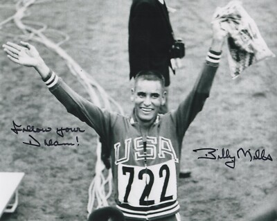 Billy Mills Signed 8x10 Photo Olympics Gold Medal Track & Field 1 COA