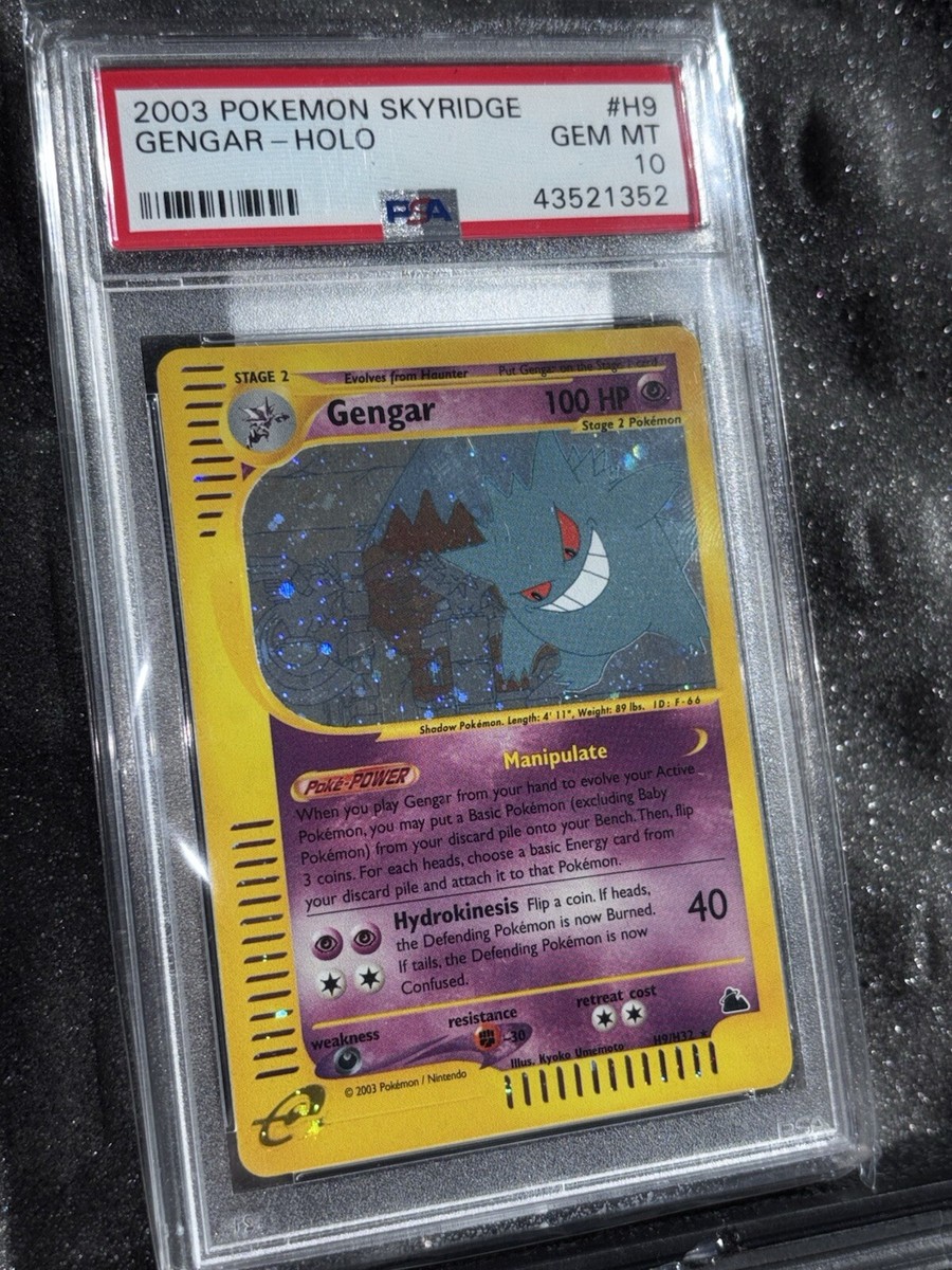 Gengar Holo #H9 Skyridge 2003 PSA 10 GEM MINT - Rare WOTC Pokémon
