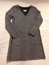 WOMENS LOU & GREY (ANTHROPOLOGIE) DRESS SIZE XSMALL BLACK / WHITE