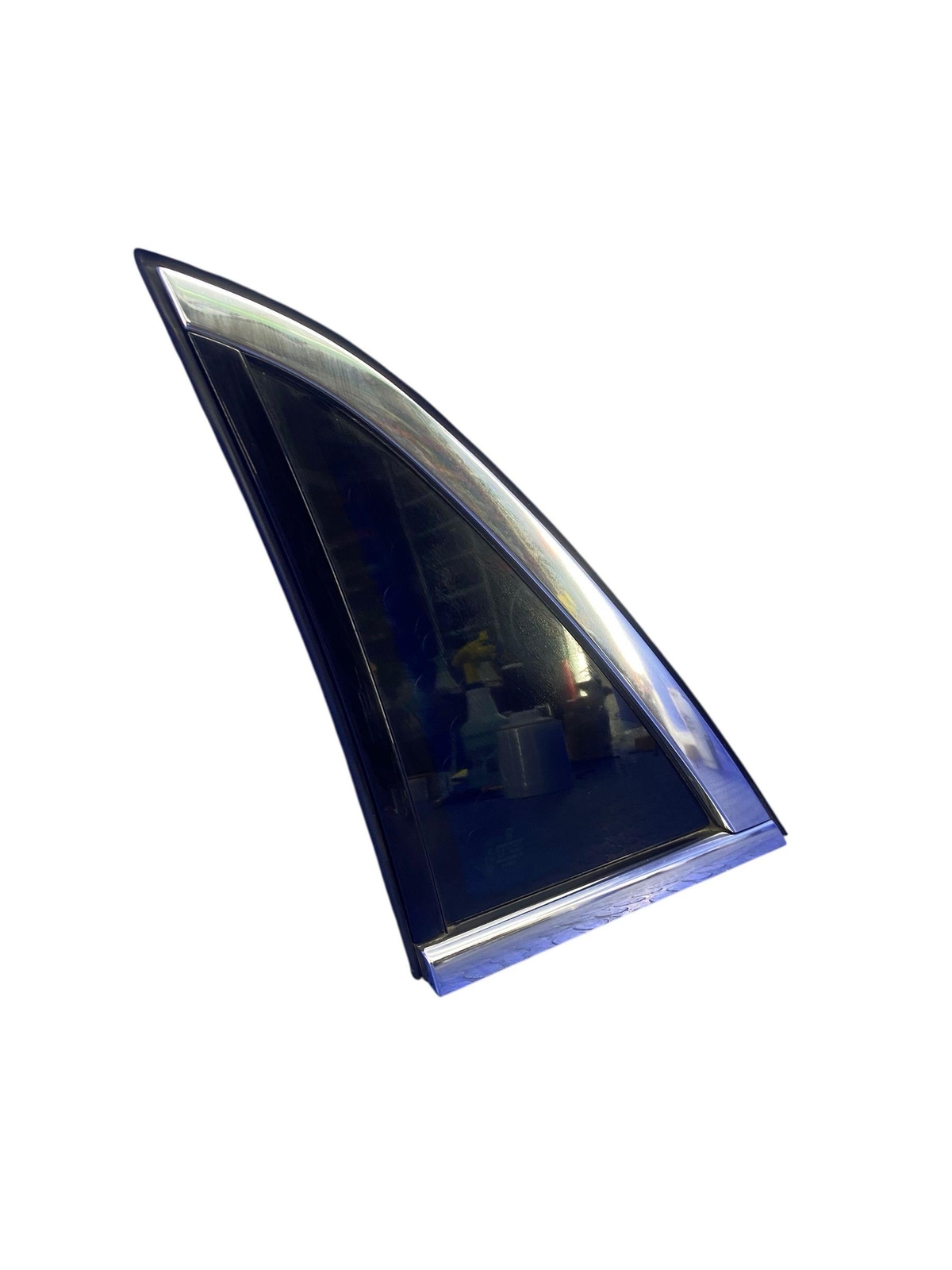 2009-2014 ROLLS ROYCE GHOST REAR LEFT QUARTER WINDOW GLASS W/ CHROME TRIM OEM
