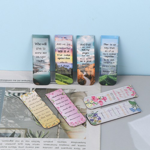 12pcs esthétique motivation biblique Bibles Bookmarks DIY Étudiants lecteurs * - Afbeelding 10 van 19