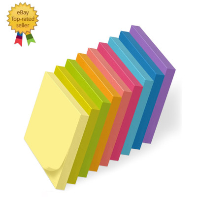 9 Pack 3x3 Inches Colorful Sticky Notes 56 Sheets/Pad 504 Total Sheets Office