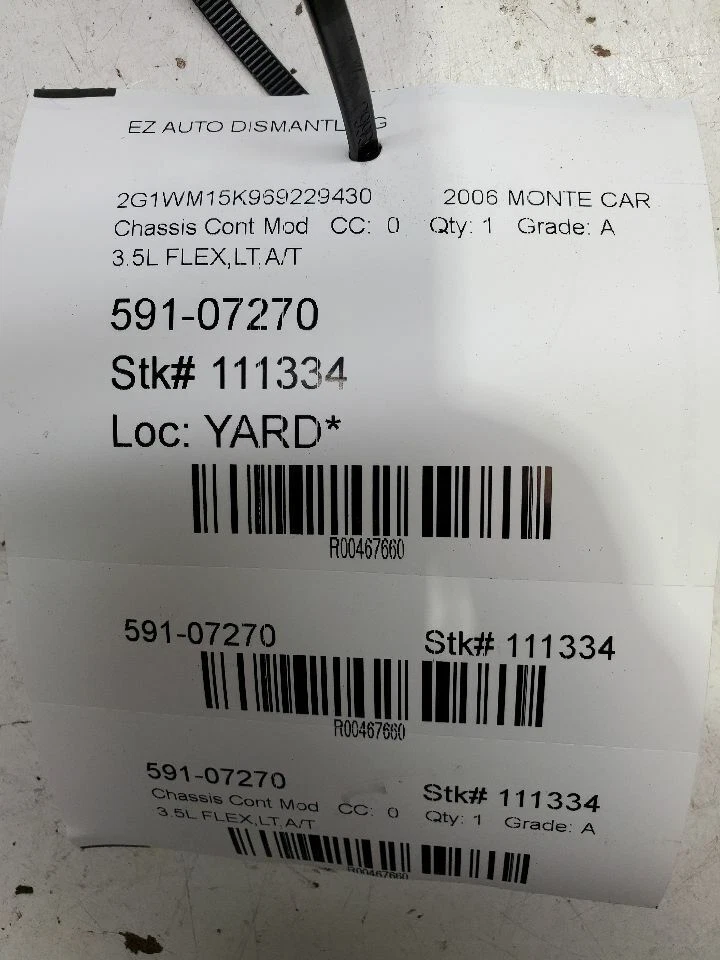 Chevrolet Monte Carlo TCM 2006 módulo de control de transmisión 24235340 OEM Foto 3 de 4