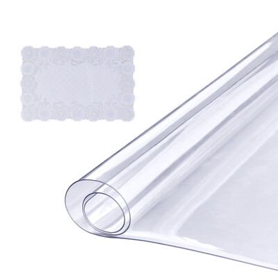 PVC Table Protector 36 x 72 Inch Clear Plastic Desk Protector 1.5 mm Thick
